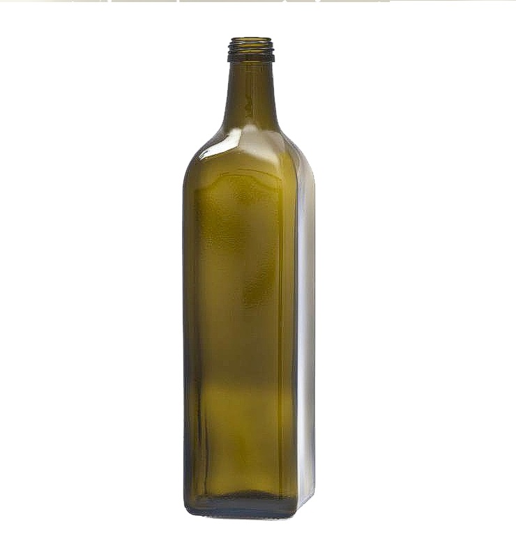 Bottiglia olio vetro verde