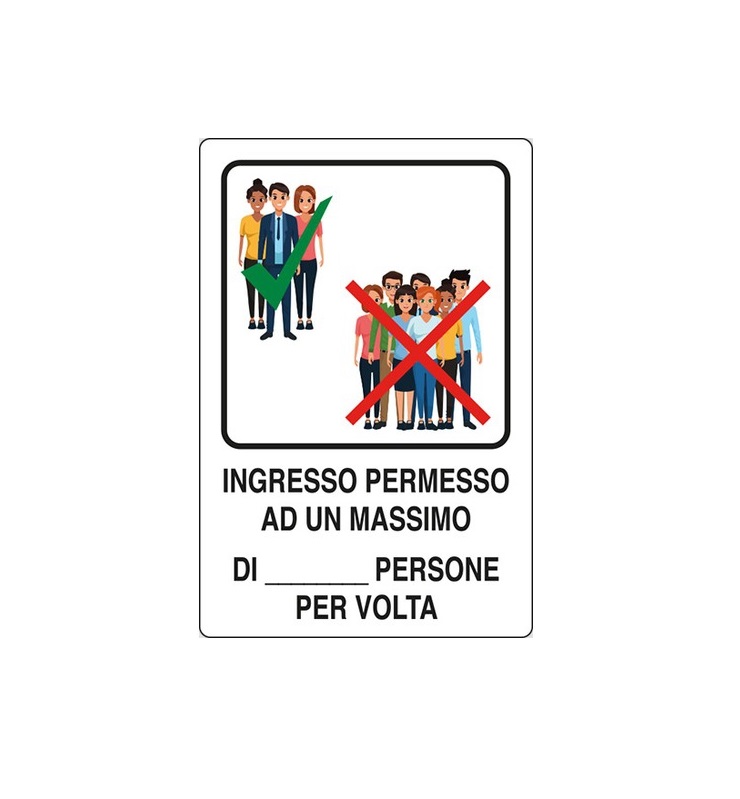 Cartello-Ingresso max persone-