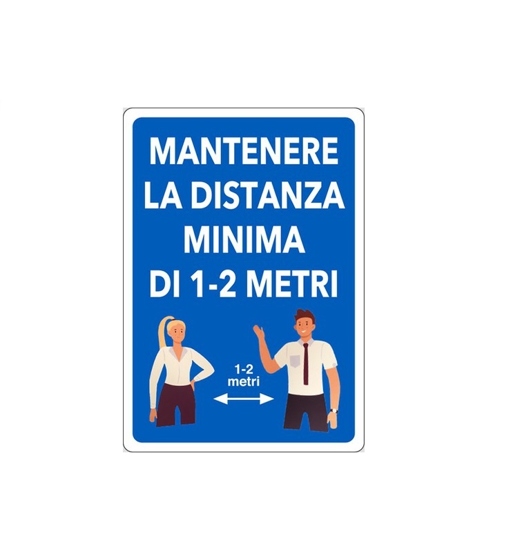 Cartello-Mantenere distanza di sicurezza-