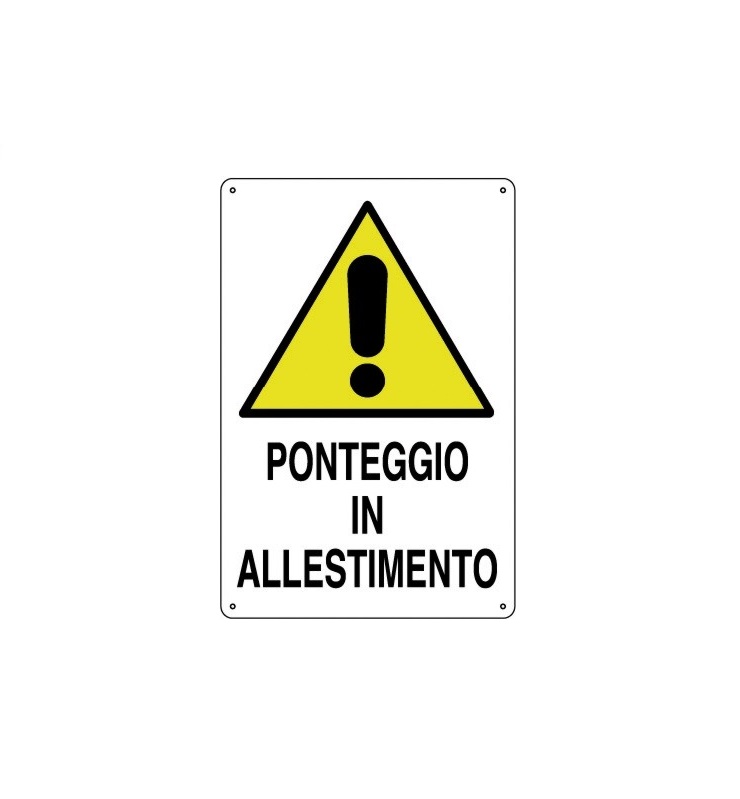 cartello-Ponteggio in allestimento-