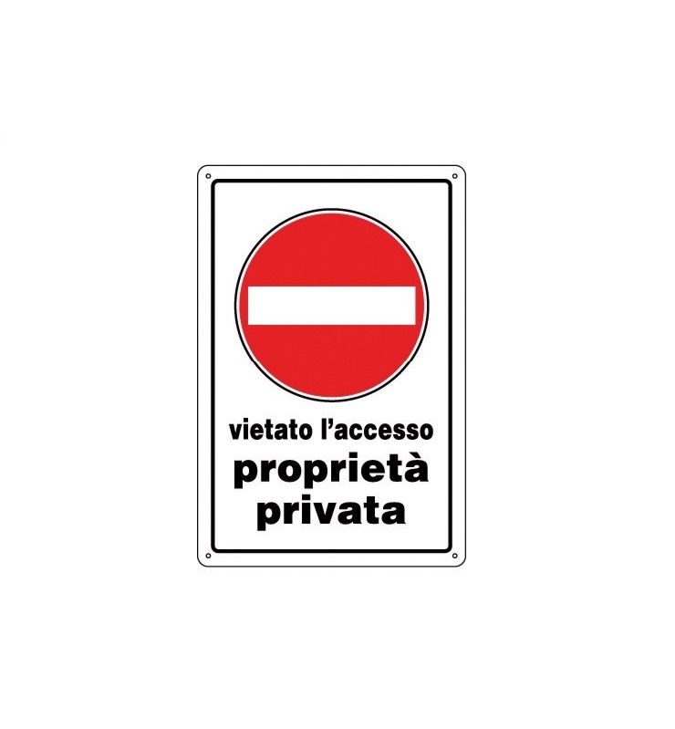 Cartello-Proprietà privata vietato l'accesso-