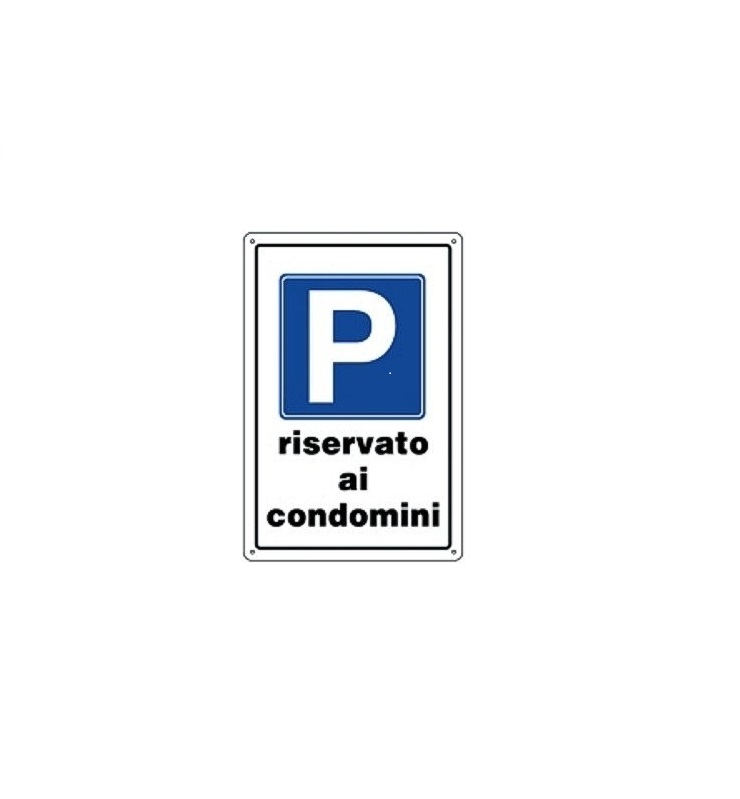 Cartello-parcheggio riservato ai condomini-