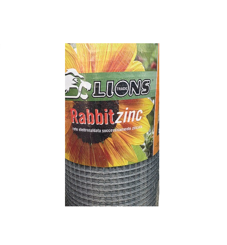 RETE LIONS ELETTROSALDATA ZINCATA MAGLIA 12,5X12,5 FILO MM.1,05